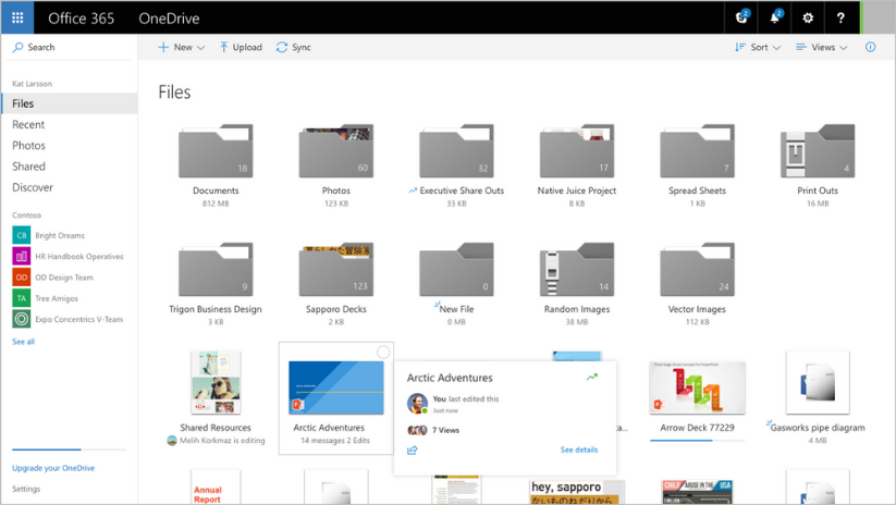 OneDrive Modern Experience